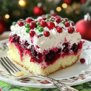 Christmas Cranberry Poke Cake Recipe