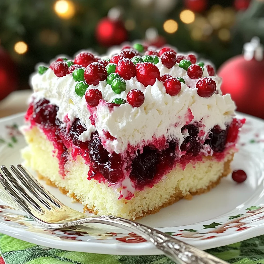 Christmas Cranberry Poke Cake Recipe
