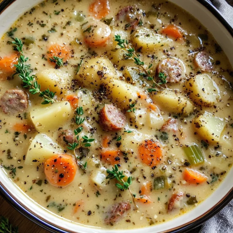 Comforting Potato and Sausage Chowder - Alrightwithme