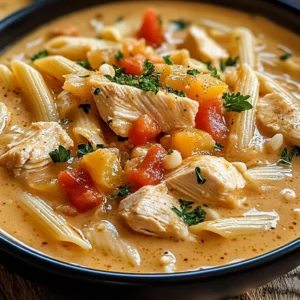 Creamy Cajun Chicken Pasta Soup