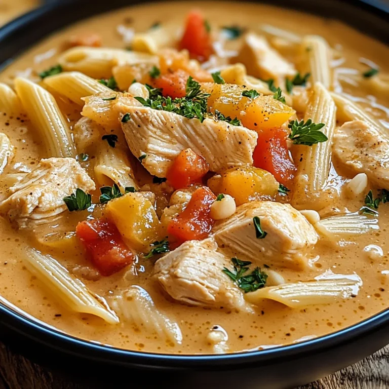 Creamy Cajun Chicken Pasta Soup