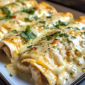 Creamy White Chicken Enchiladas