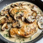 Creamy White apple vinegar Mushroom Chicken
