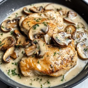 Creamy White apple vinegar Mushroom Chicken