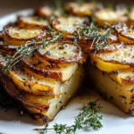 Crispy Balsamic Thyme Potato Torte Recipe Card
