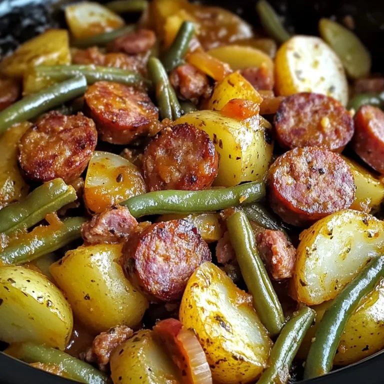 Crock Pot Swamp Potatoes with Sausage & Veggies