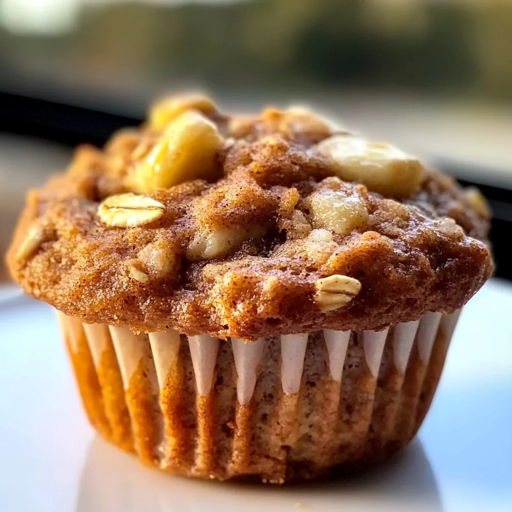 Healthy Banana Oatmeal Muffins