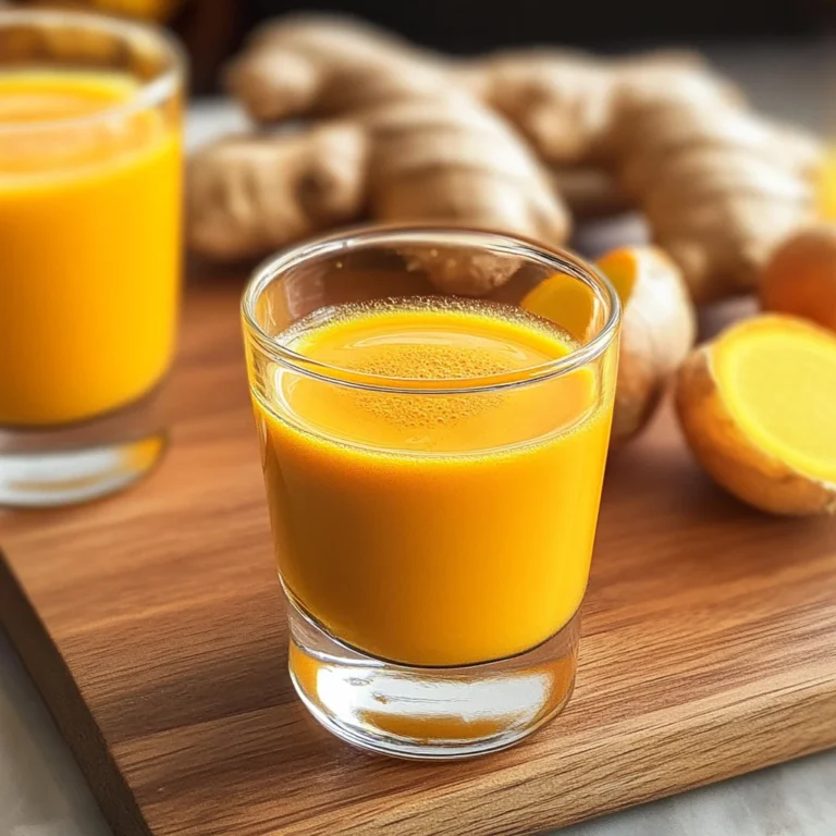 Homemade Ginger and Turmeric Immunity Shots