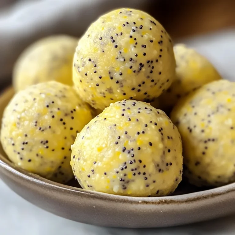 No-Bake Lemon Poppyseed Protein Balls