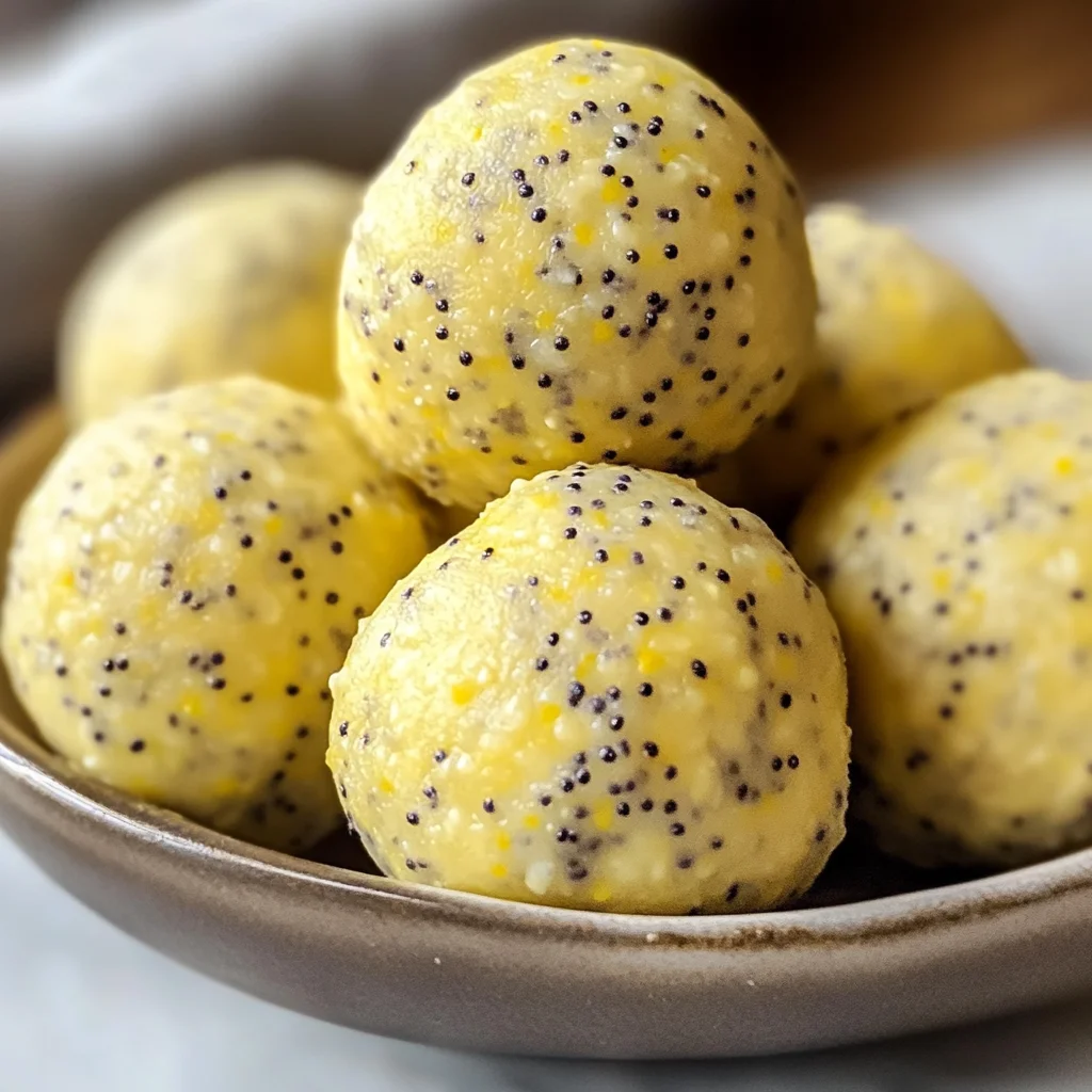 No-Bake Lemon Poppyseed Protein Balls