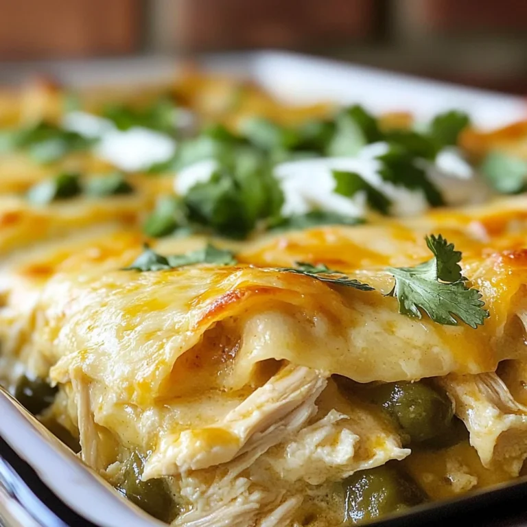 Quick and Easy Green Chile Chicken Enchilada Casserole