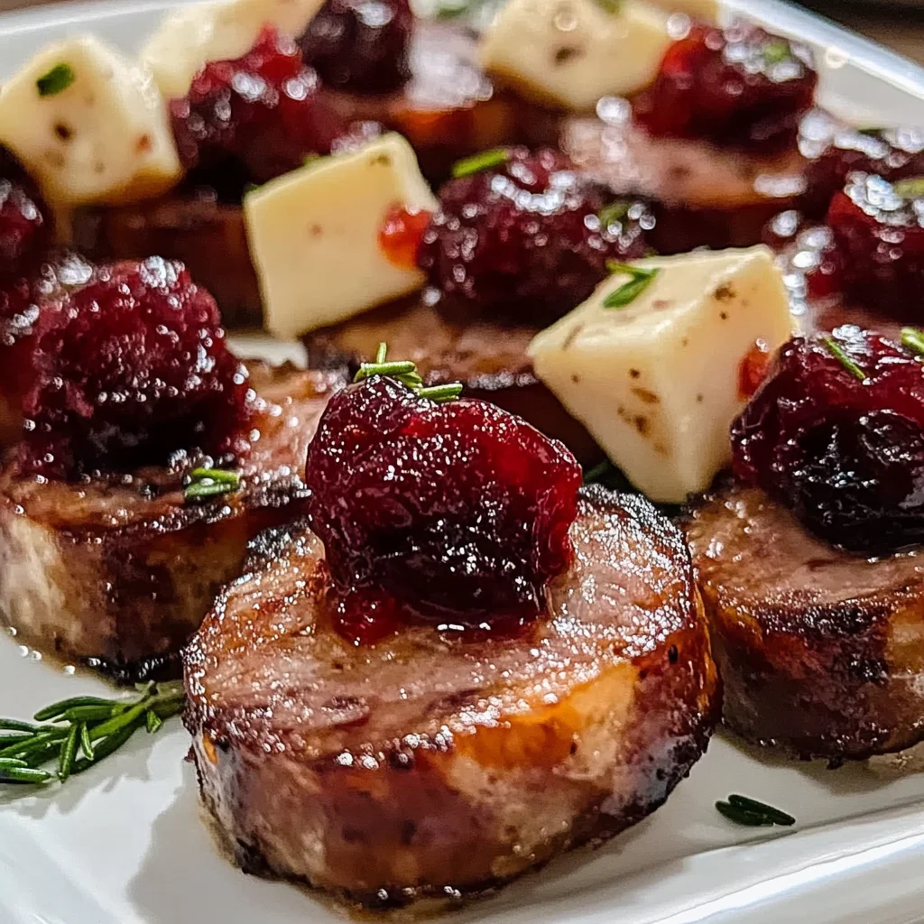 Sheet Pan Smoked Sausage Cranberry Bites