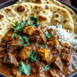 Slow-Cooked Lamb Curry with Garlic Naan