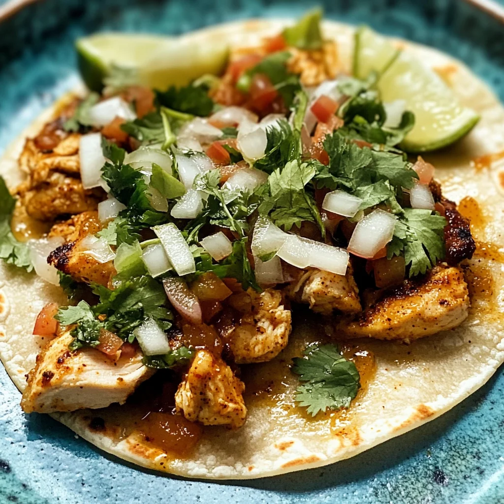 Spicy Hatch Chili Chicken Mini Tacos