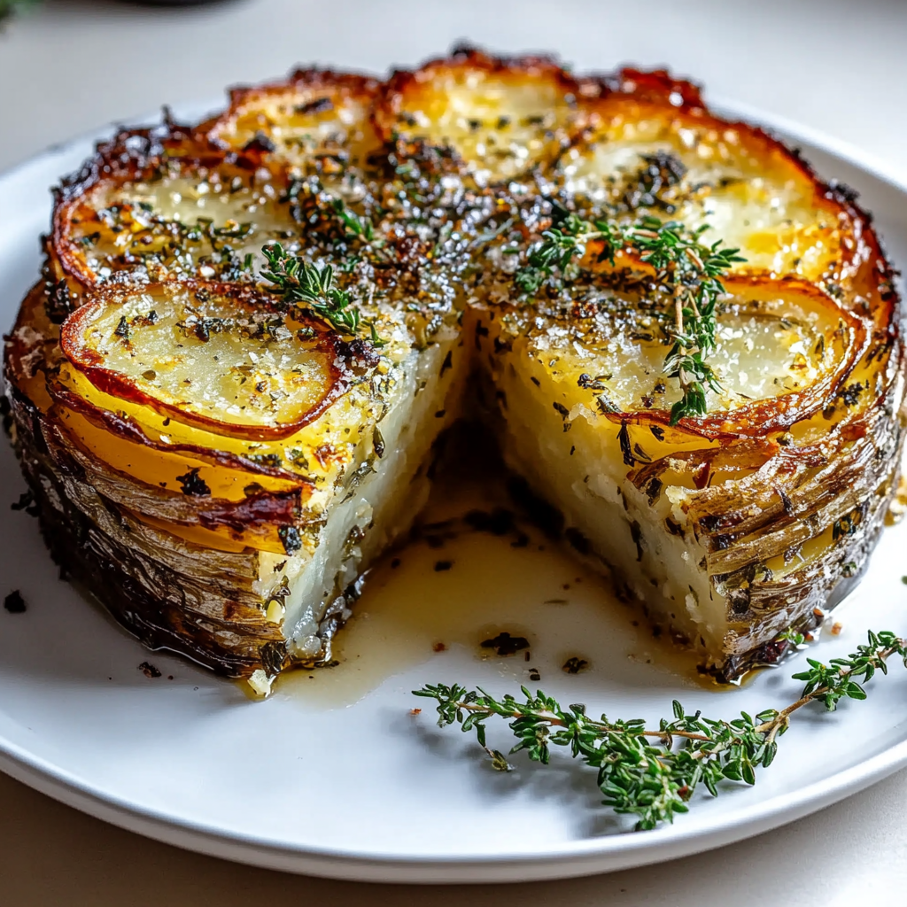 Crispy Balsamic Thyme Potato Torte Recipe Card</strong>