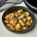 Slow Cooker Parmesan Garlic Chicken and Potatoes