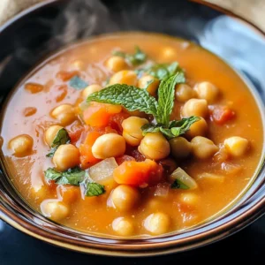 25- Minutes Moroccan Chickpea Soup Recipe - Perfect For Dining Experience