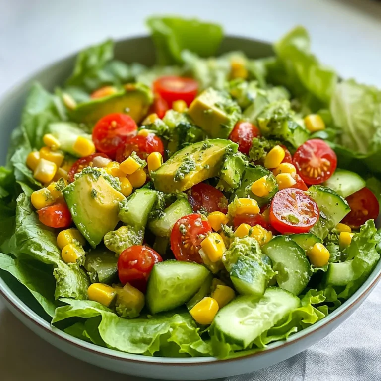 Avocado Salad with Lime Cilantro Dressing