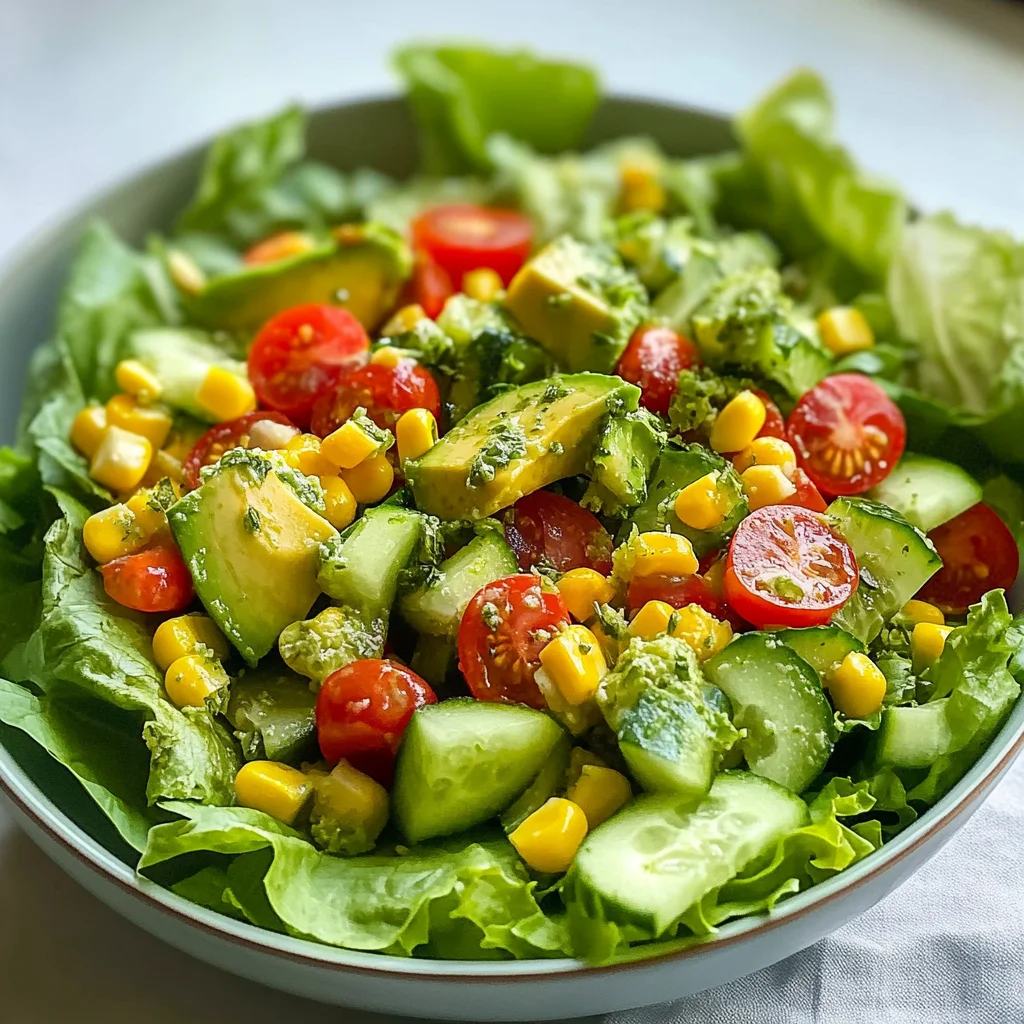 Avocado Salad with Lime Cilantro Dressing