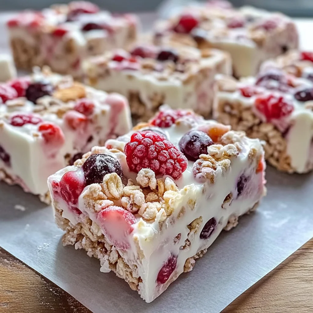 Berries and Cream Cereal Bars