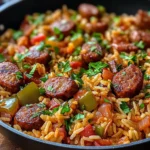 Cajun Sausage and Rice Skillet