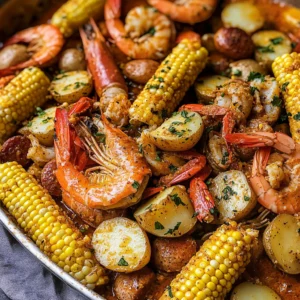 Cajun Seafood Boil with Garlic Butter Sauce