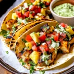 Chili Lime Chicken Tacos with Grilled Pineapple Salsa