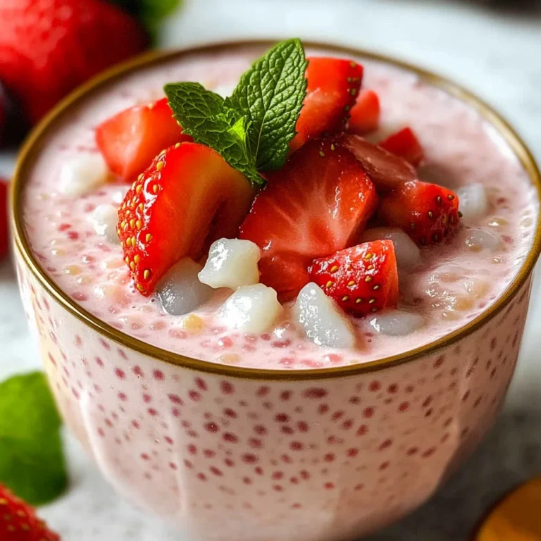 Easy 4-ingredient Strawberry Sago