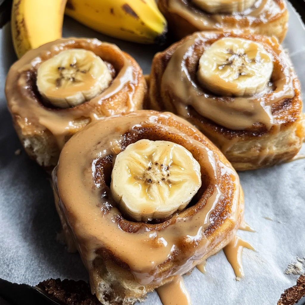 Peanut Butter Banana Cinnamon Rolls
