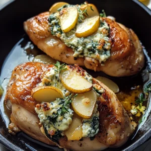 Pear and Gorgonzola Stuffed Chicken