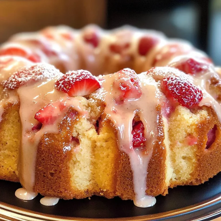 SOUR CREAM STRAWBERRY BUNDT CAKE