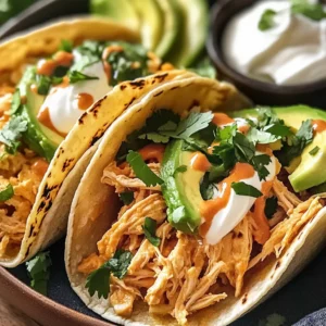 Slow Cooker Queso Chicken Tacos