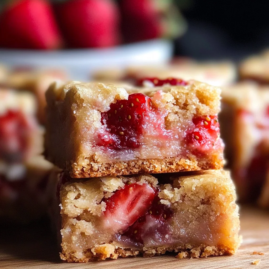Strawberry Blondies {one bowl}