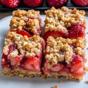 Strawberry Oatmeal Crumble Bars Recipe