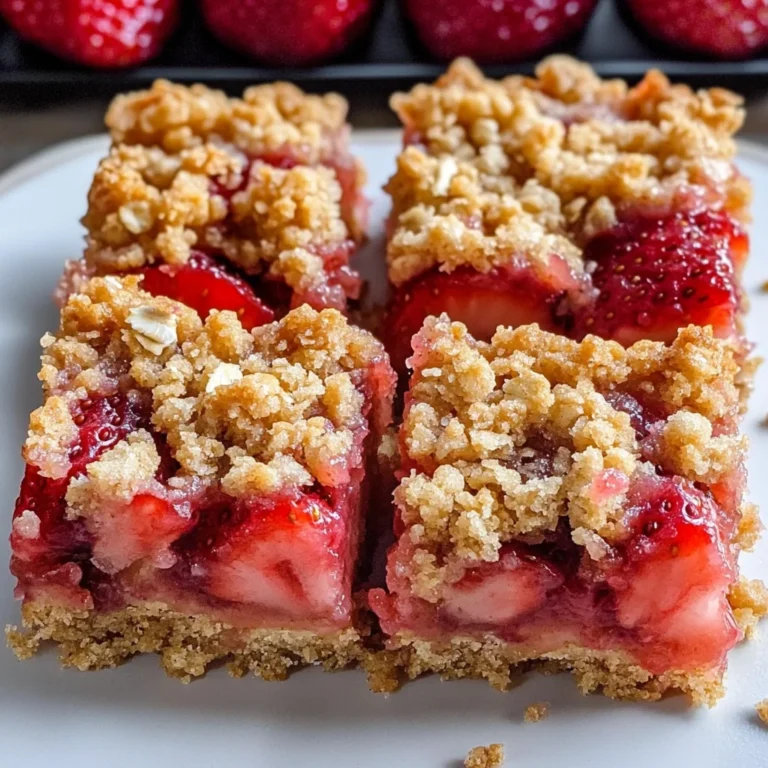 Strawberry Oatmeal Crumble Bars Recipe