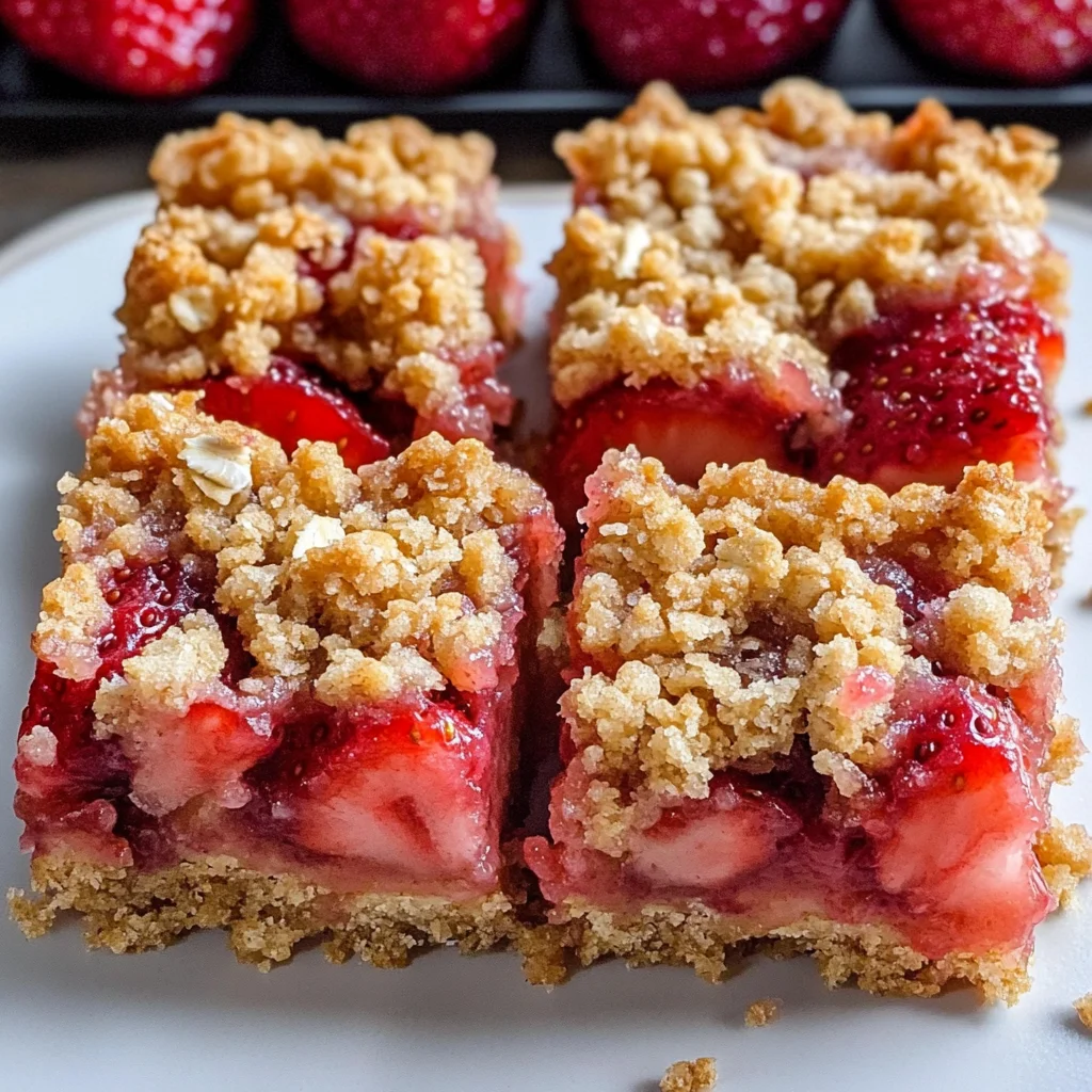 Strawberry Oatmeal Crumble Bars Recipe