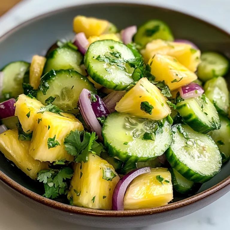 Sweet Pineapple Cucumber Salad - jesslovescooking
