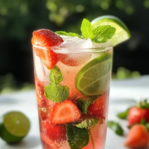 Virgin Strawberry Mojito (Mocktail)