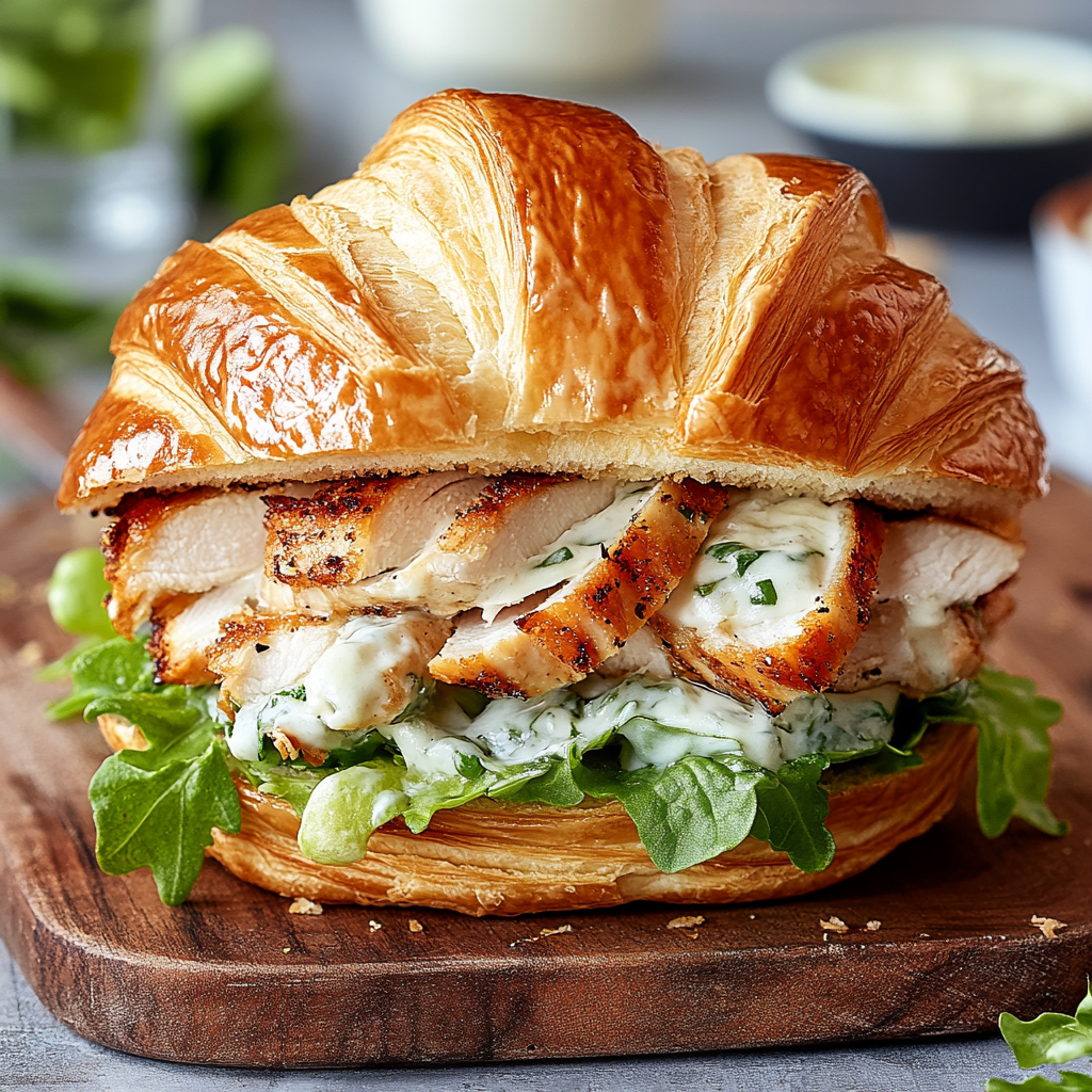Chicken Caesar Croissant Sandwich