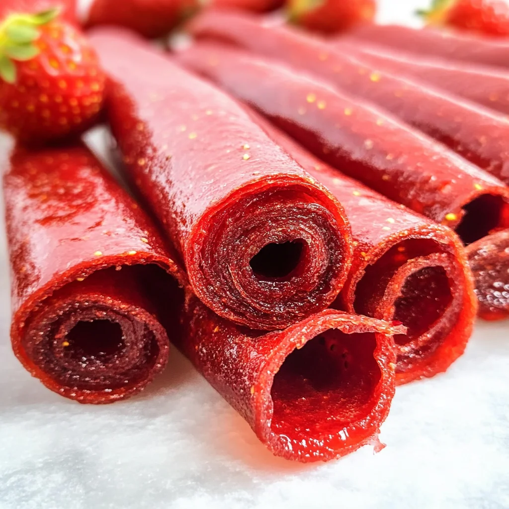 3-Ingredient Homemade Strawberry Fruit Roll-Ups