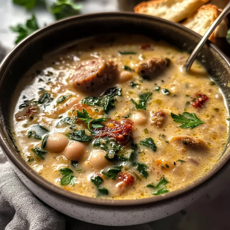 Creamy Tuscan White Bean Lemon Soup