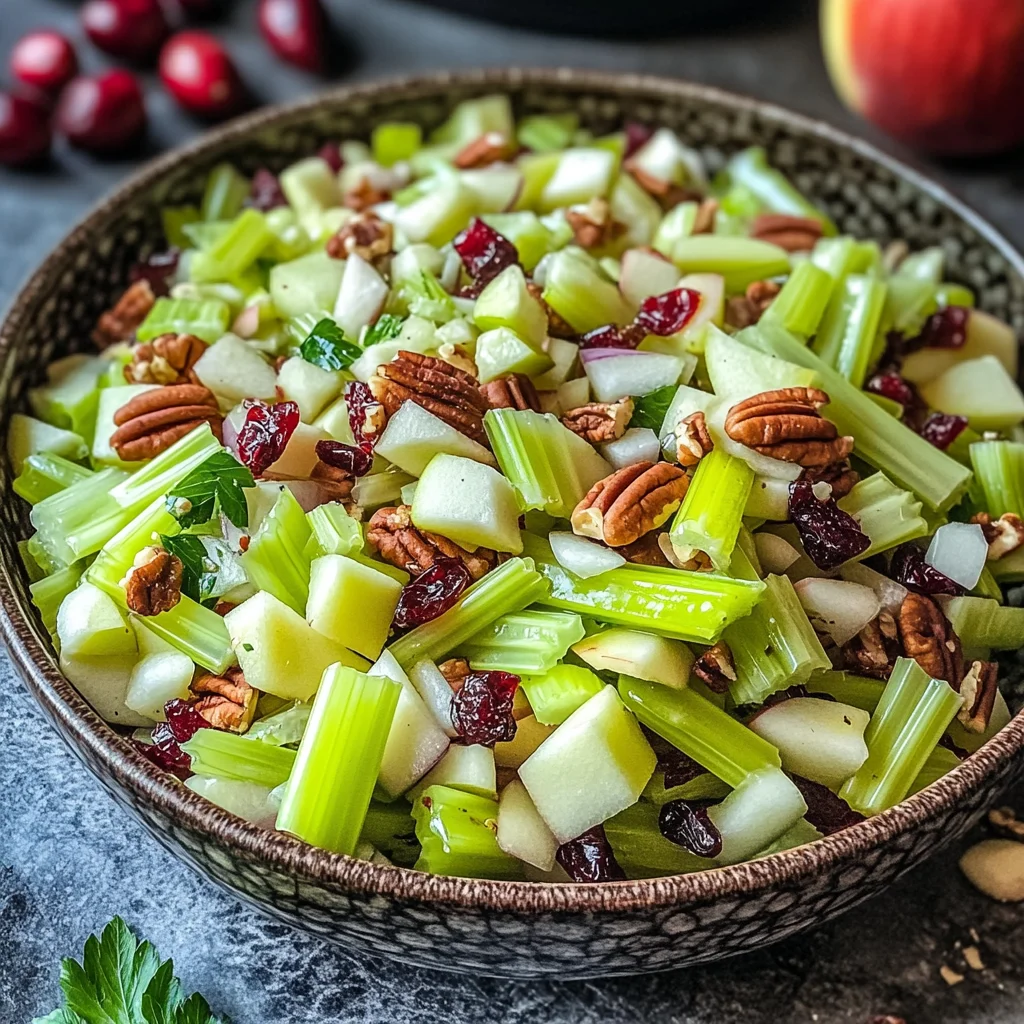 Delicious Harvest Celery Salad with Sweet Maple-Pecan Twist