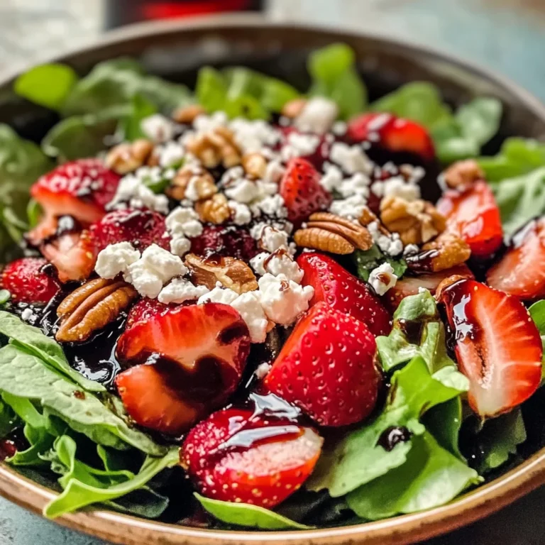 Easy Strawberry Salad with Vinaigrette Dressing