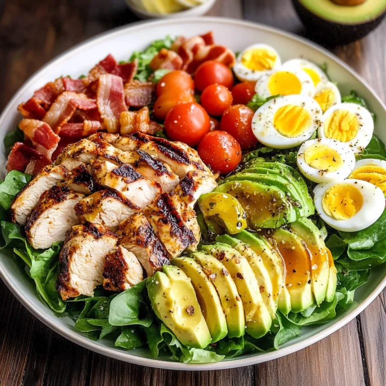 Grilled Chicken Cobb Salad with Honey Dijon {Paleo, Whole30 Option}