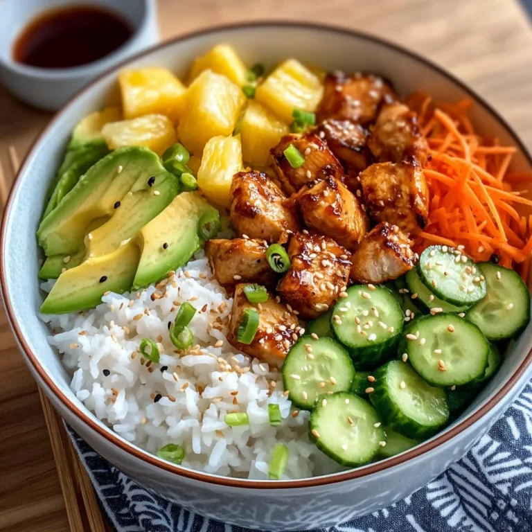 Hawaiian Inspired Chicken Poke Bowl Full of Flavorful Joy
