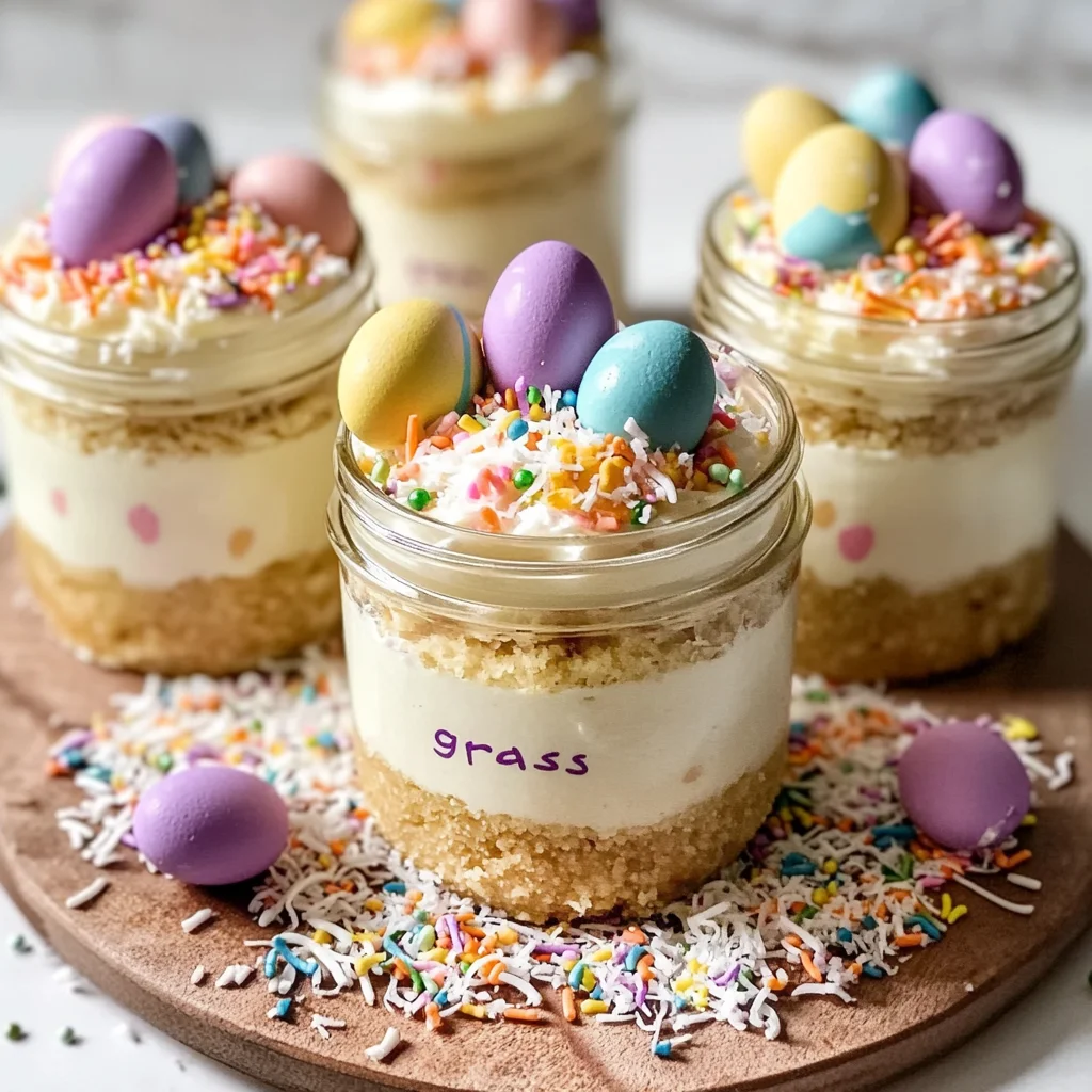 Mini Easter Cheesecake Jars - A Cute, No-Bake Spring Dessert