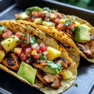 Refreshing Pineapple Chicken Tacos