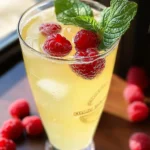 Sparkling Raspberry-Limoncello mocktail