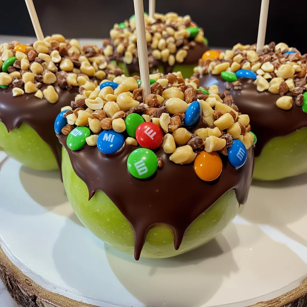 Sweet Chocolate-Dipped Green Apples