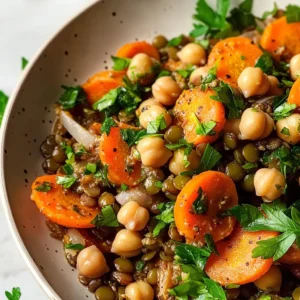 Warm Chickpea and Lentil Salad with Carrots: A Tasty Delight!